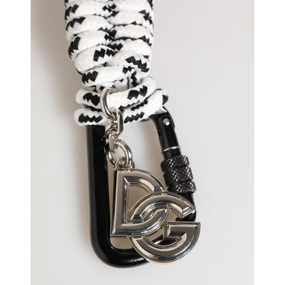 Dolce & Gabbana Multicolor Polyester Tape String DG Logo Keychain Keyring
