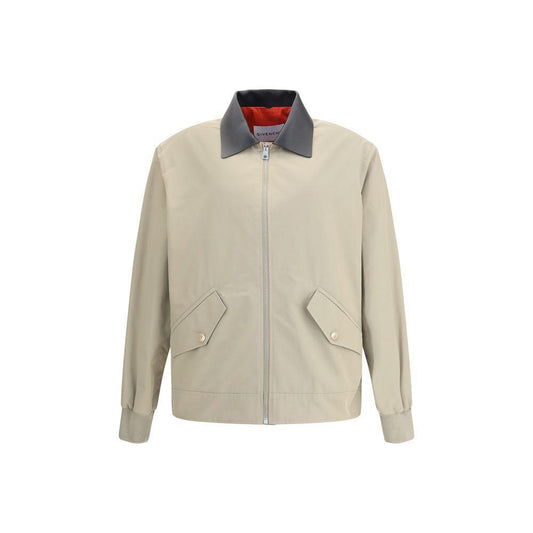 Givenchy Cotton Harrington Jacket with leather details GI-BM01DX163R250-IT46 | S