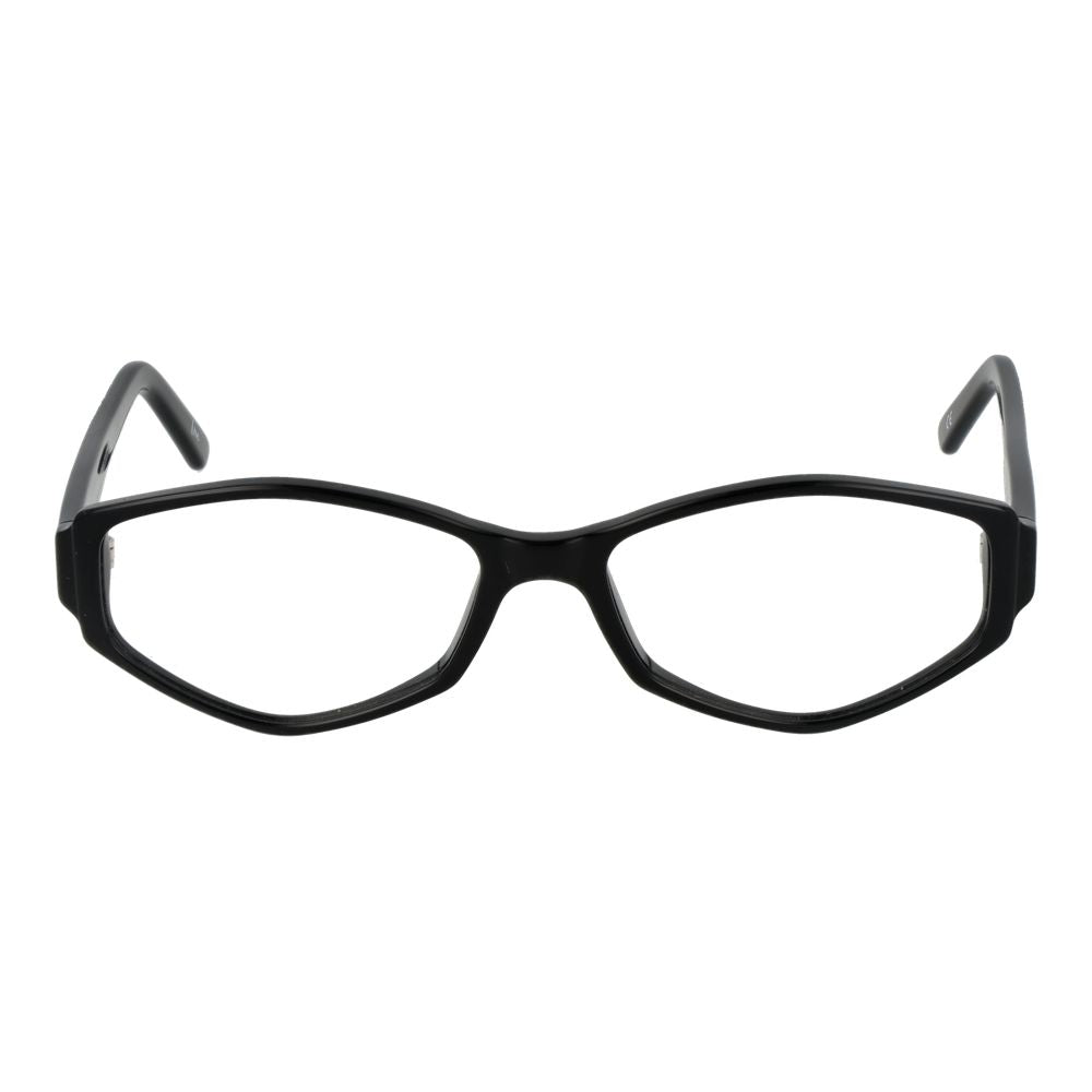 Andy Wolf Black Unisex Glasses Frame, full-rim acetate with demo lenses, stylish oval design, size 53-15-140.