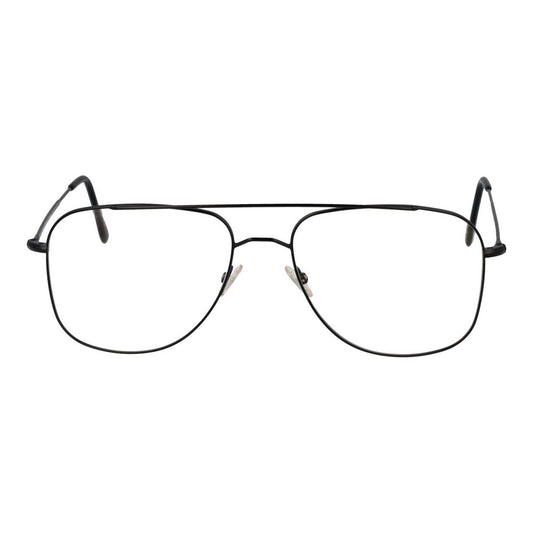 Andy Wolf Black Unisex Glasses Frame, metal full-rim aviator style with black color, 60-18-145 size, perfect for any gender.
