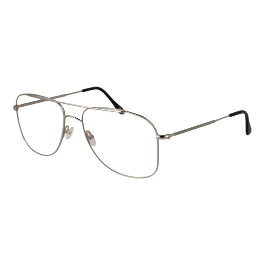 Andy Wolf Silver Unisex Glasses Frame - silver full-rim aviator style with metal frame, demo lenses, included branded case.