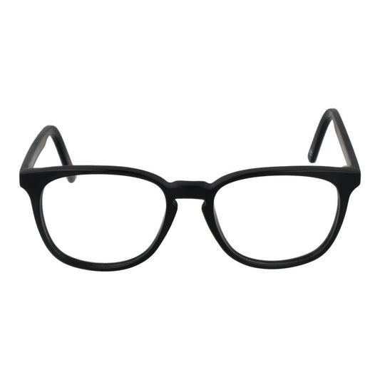 Andy Wolf Black Unisex Glasses Frame in black acetate, full-rim design, styled with panto shape, non-prescription demo lenses included.