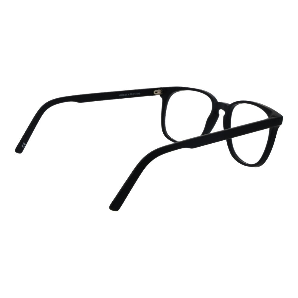 Andy Wolf Black Unisex Glasses Frame in acetate with full-rim and demo lenses. Ideal for style and comfort.