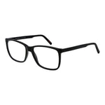 Andy Wolf Black Unisex Glasses Frame in full-rim acetate, rectangular design, 57-16-145 size, includes branded case.