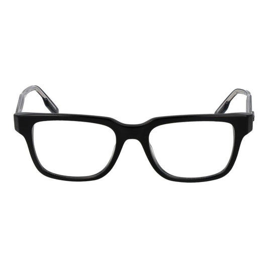 Ermenegildo Zegna Black Men Glasses Frame, full-rim acetate style, size 52-18-145, with demo lenses, includes branded case