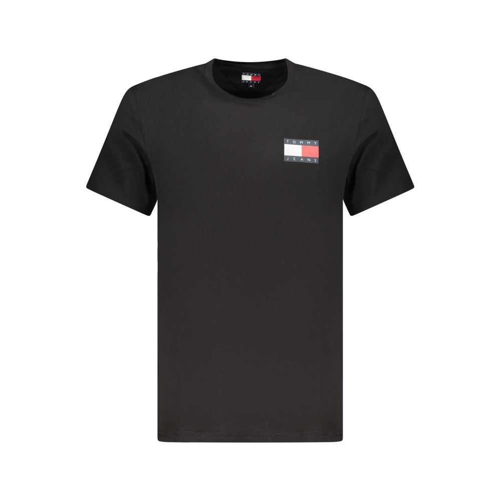 Tommy Hilfiger Black Cotton Men T-Shirt TO-39462-S