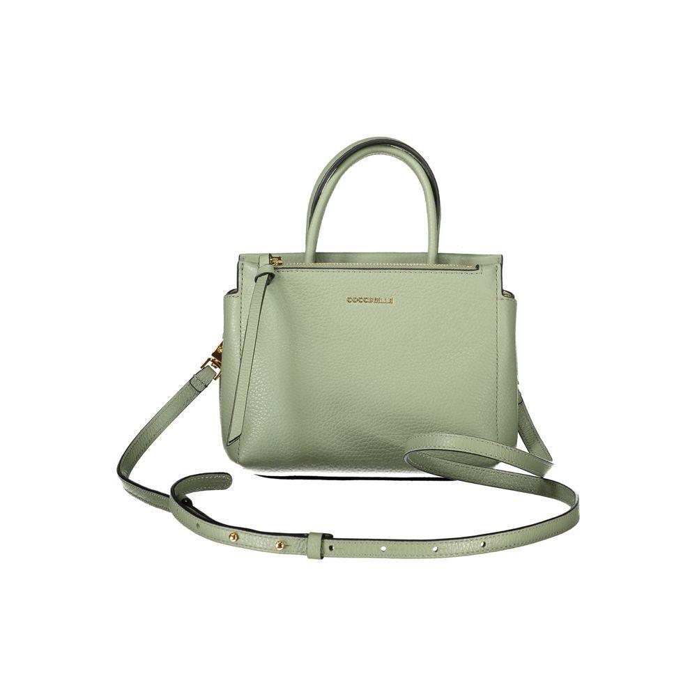 Front view with bag zipped and handles upright.