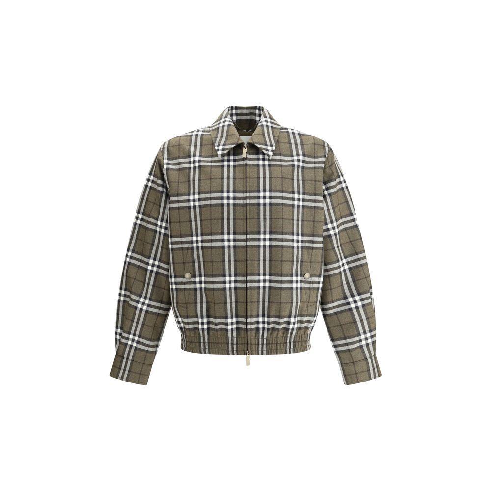 Burberry Check pattern wool Harrington Jacket BU-8110207C3078-IT48 | M