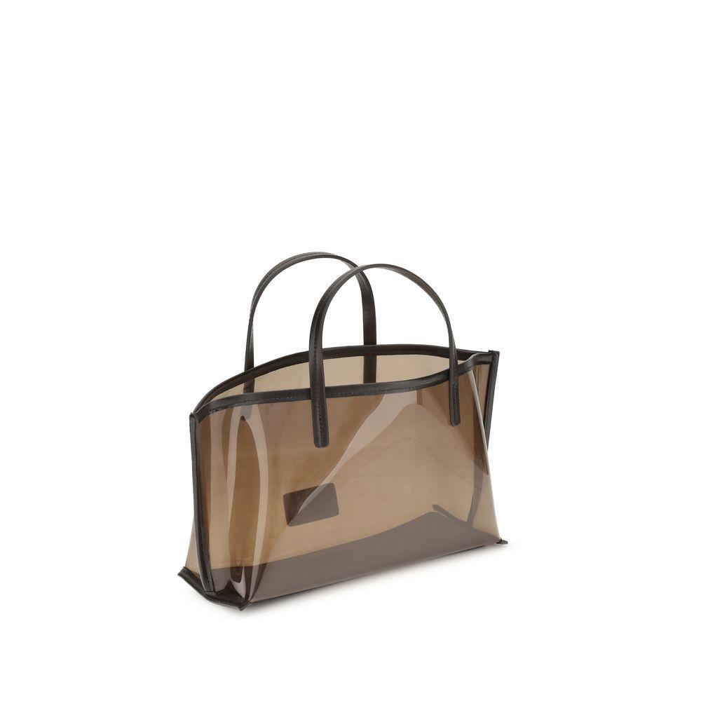 Front view with bag zipped and handles upright.