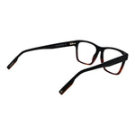 Ermenegildo Zegna Black Men Glasses Frame, full-rim acetate rectangle style, size 56-16-145 with demo plastic lenses, includes branded case.