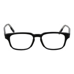 Ermenegildo Zegna Black Men Glasses Frame, acetate full-rim rectangular design, 53-18-145 size, with demo lenses, includes branded case.