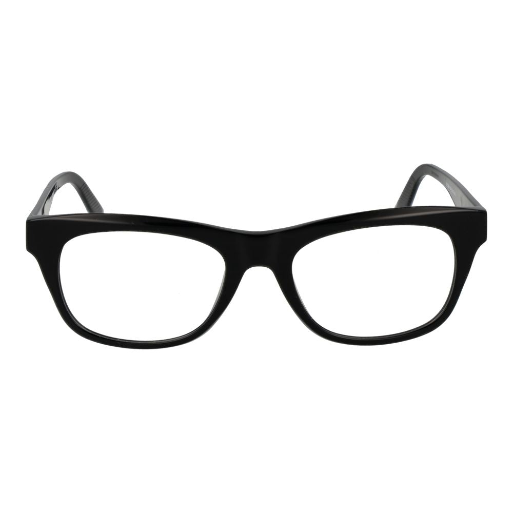 Ermenegildo Zegna Black Men Glasses Frame, full-rim acetate, black oval style, size 53-19-145, includes branded case