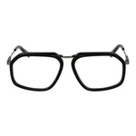 Ermenegildo Zegna Black Men Glasses Frame, full-rim metal aviator style, lens width 56, bridge width 15, temples length 145.