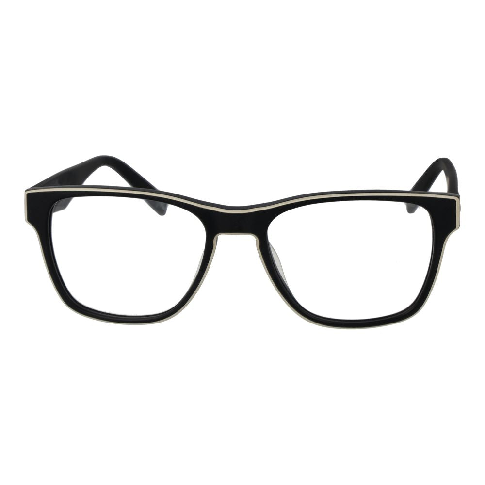 Fila Black Unisex Glasses Frame - Square, Full-Rim Cellulose Acetate, Demo Lenses, 54-18-140 Size, 100% UVA&UVB Protection