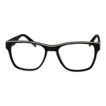 Fila Black Unisex Glasses Frame - Square, Full-Rim Cellulose Acetate, Demo Lenses, 54-18-140 Size, 100% UVA&UVB Protection