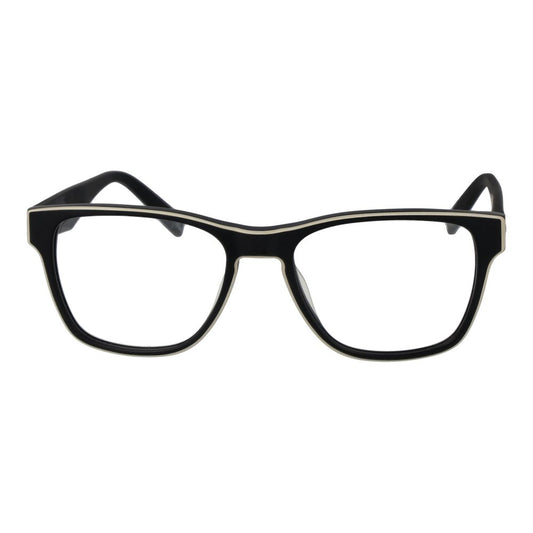 Fila Black Unisex Glasses Frame - Square, Full-Rim Cellulose Acetate, Demo Lenses, 54-18-140 Size, 100% UVA&UVB Protection