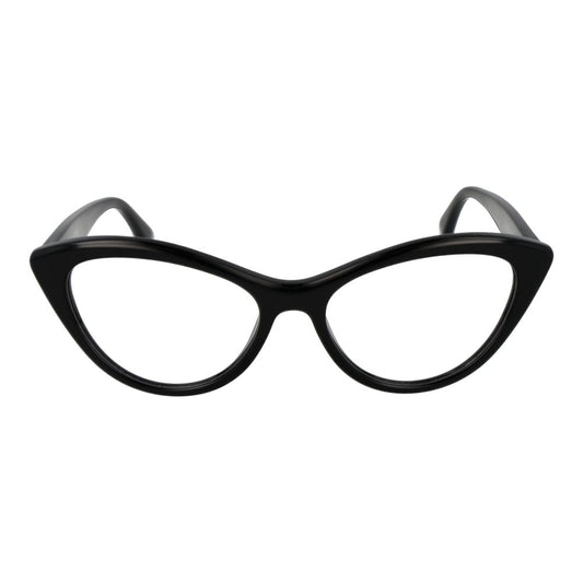 Max Mara Black Women Glasses Frame in cat eye style, acetate material, full-rim, size 53-16-140, demo plastic lenses.