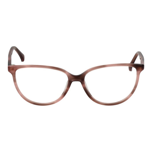Max Mara Pink Women Glasses Frame in rose acetate, full-rim cat-eye style. Lenses width 54mm, bridge 15mm, temples 140mm. Includes branded case.