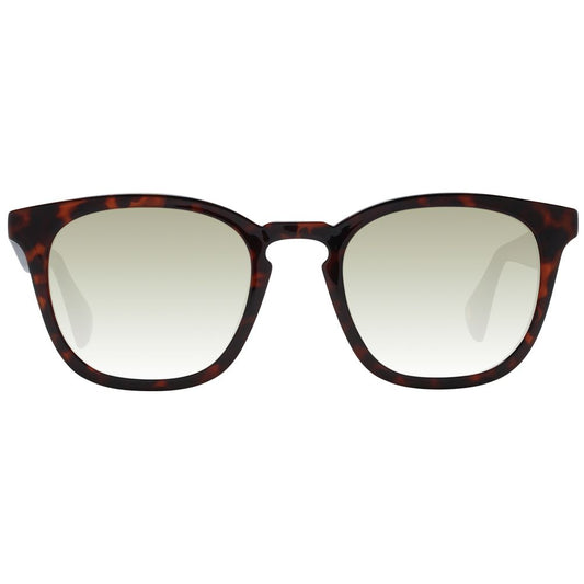 Ted Baker Brown Men Sunglass with brown acetate full-rim frame and green gradient lenses, 100% UVA & UVB protection