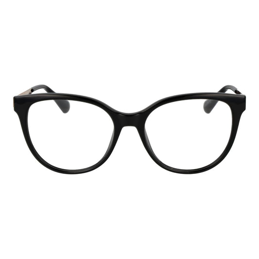 Max & Co Black Women Glasses Frame, full-rim plastic design, round style, black frame, demo lenses included.