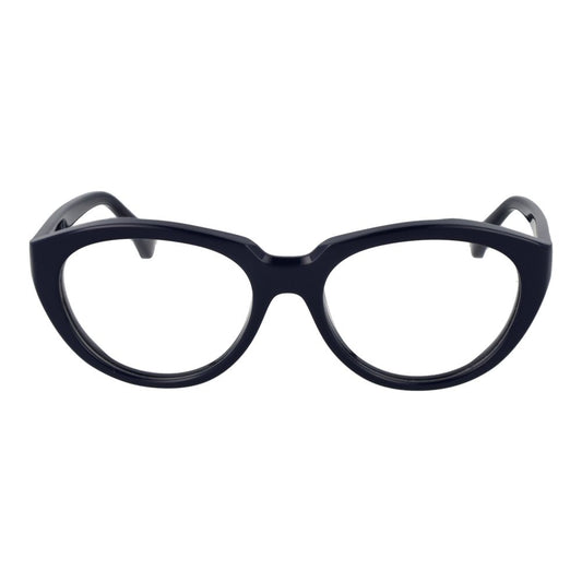 Max Mara Blue Women Glasses Frame in blue acetate with demo lenses, cat eye full-rim style, includes branded case, size 53-17-140.