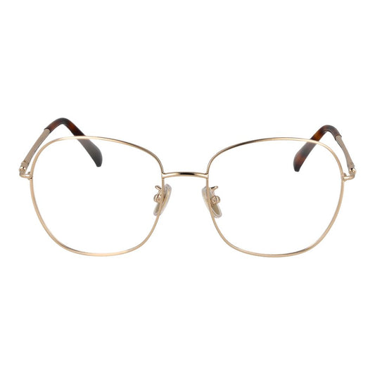 Max Mara Gold Women Glasses Frame, full-rim butterfly style, metal frame, 100% UVA&UVB protection, includes branded case.