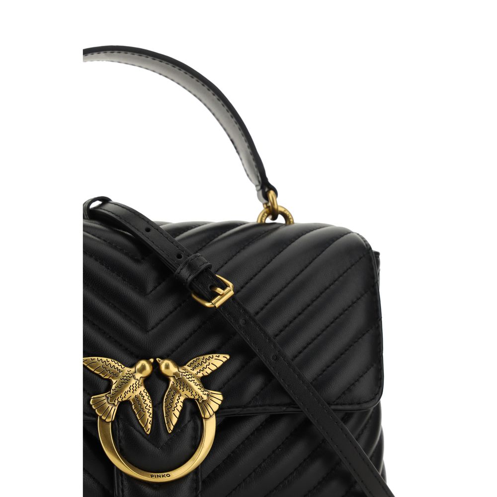 PINKO Black Calf Leather Bos Taurus Wallet