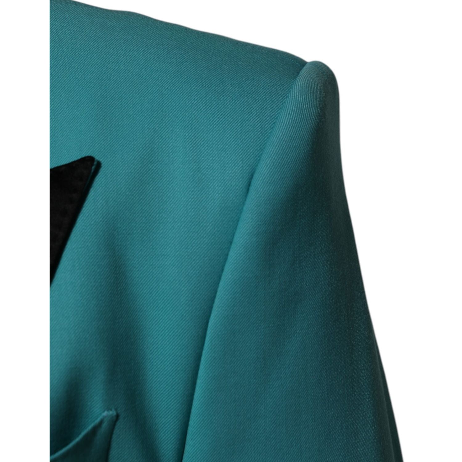 Dolce & Gabbana Cyan 3 Piece Wool Silk Blend Suit SICILIA