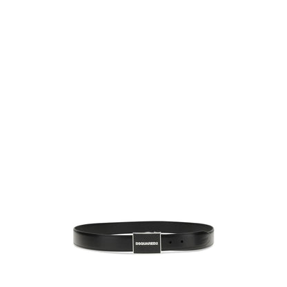 Dsquared² Black Calf Leather Bos Taurus Regular Belt