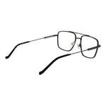 Hackett Gray Men Glasses Frame in gunmetal color with metal full-rim aviator style, demo lenses, and included branded case.