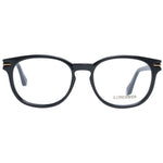 Longines Black Unisex Glasses Frame, plastic full-rim with demo lenses, size 52-17-145, perfect for a stylish and versatile look.