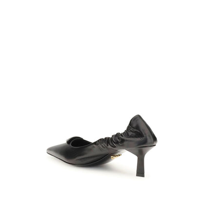Prada Black Calf Leather Bos Taurus Pumps