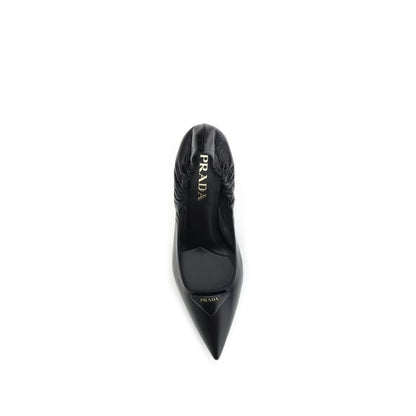 Prada Black Calf Leather Bos Taurus Pumps