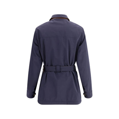 Brunello Cucinelli Blue Polyester Coat