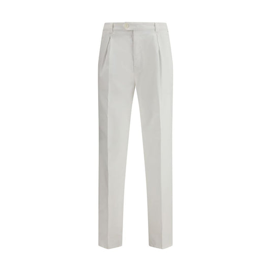 Brunello Cucinelli White Cotton Casual Pants Brunello Cucinelli