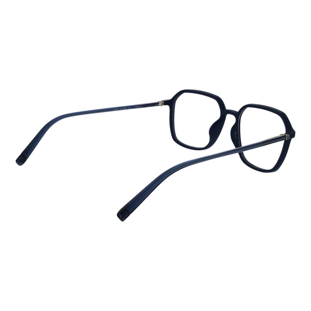 Fila Blue Men Glasses Frame, full-rim, square style with cellulose propionate material, size 52-17-145, blue color.