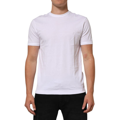 Dolce & Gabbana White Goodluck 2021 Cotton Crew Neck  T-shirt