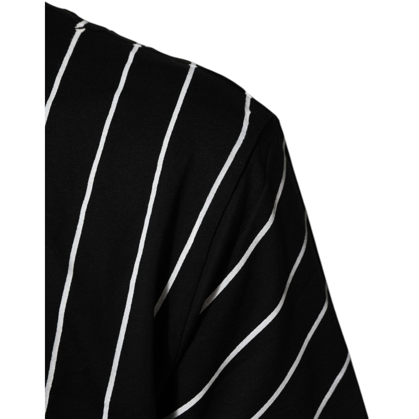 Dolce & Gabbana Black Cotton Polka Dots Round Neck T-shirt