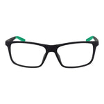 Nike Gray Men Glasses Frame with full-rim stainless steel design, rectangle shape, size 56-15-145, and grey color for men.
