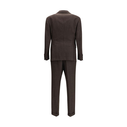 Brunello Cucinelli Brown Wool Two-Piece Suit