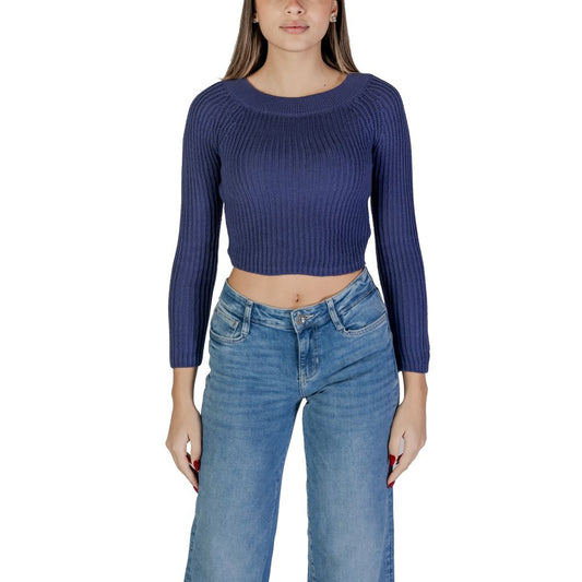 Jacqueline De Yong Light Blue Marabou Sweatshirt