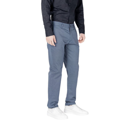 Armani Exchange Blue Cotton Skinny Pants
