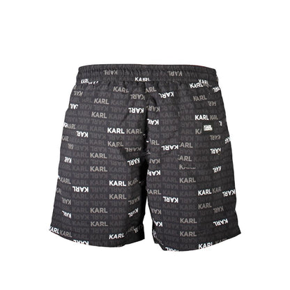 Karl Lagerfeld Black Polyester Swimwear