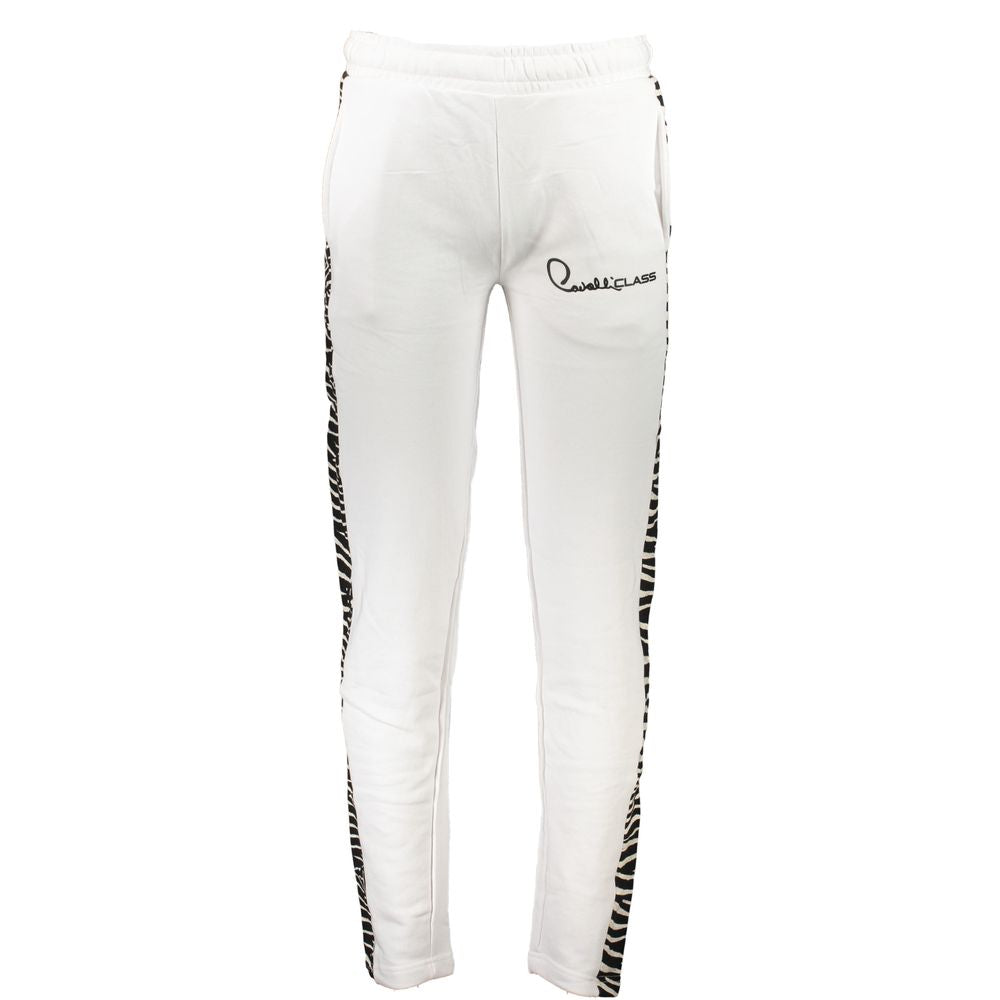Cavalli Class White Cotton Pant