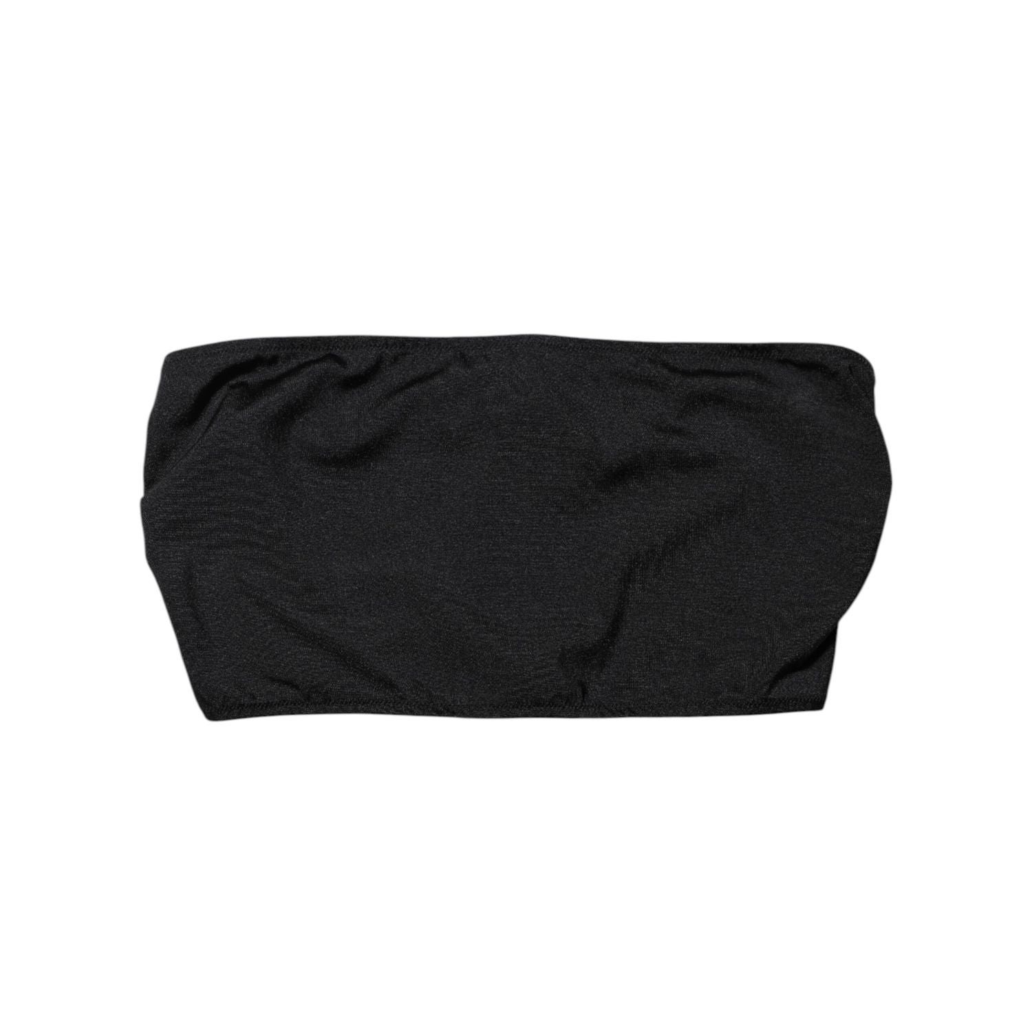 Dolce & Gabbana Black Nylon Blend Bandeau Strapless Tube Top