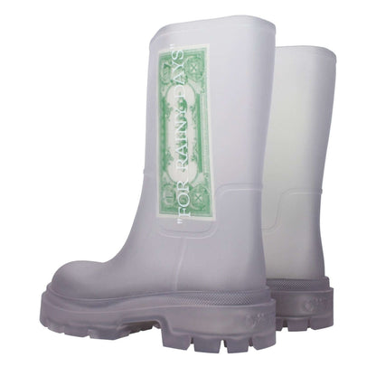 Off-White Transparent Pvc Ankle Boots