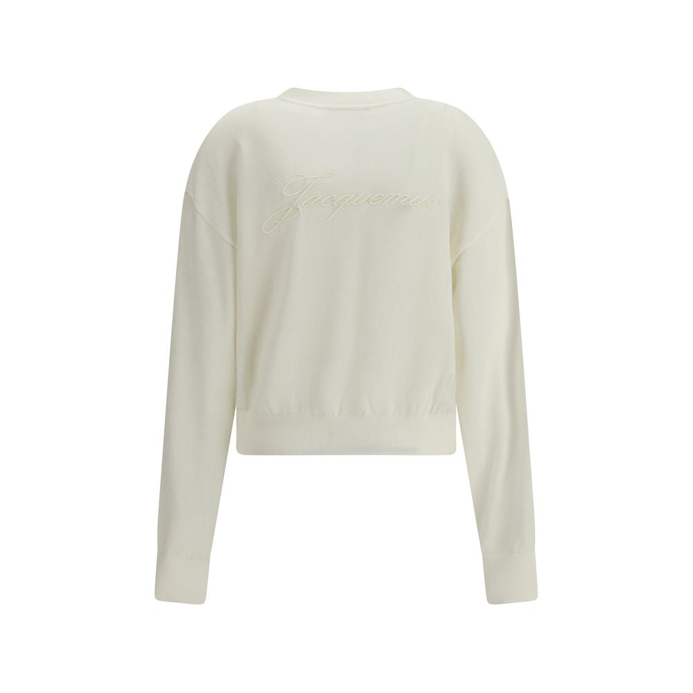 Jacquemus White Merino Wool Cardigan