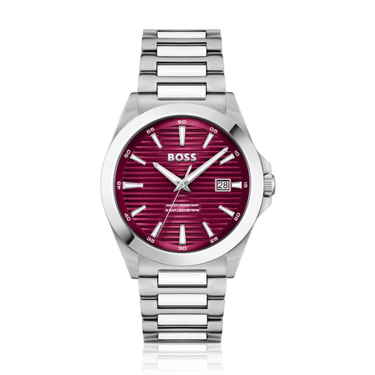 Hugo Boss Gray Stainless Steel Dress Watch
