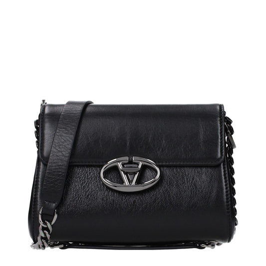 Valentino Garavani Black Leather Crossbody Bag 1728,75667636384,Bags,Black,Crossbody Bags - Bags,New with tags,Valentino Garavani,Women