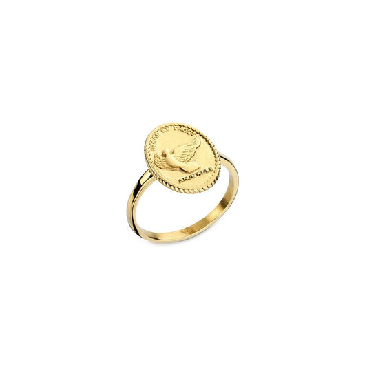Alt Tag: AN JEWELS JEWELRY Mod. AAC.R01Y-6 gold ring with engraved design